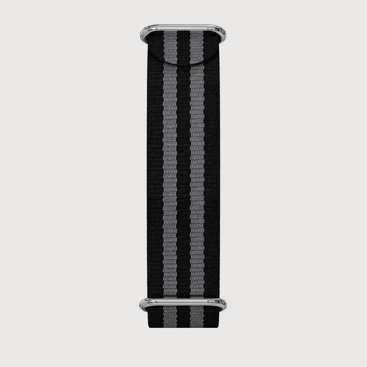 James Bonf Black and Grey Nato Strap - Sartoriale Straps