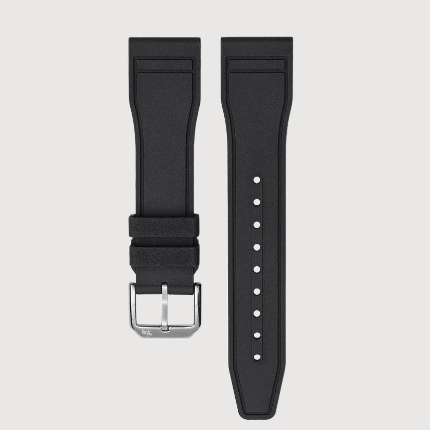 Sartoriale FKM Black Rubber Strap for Tissot PRX Adapter