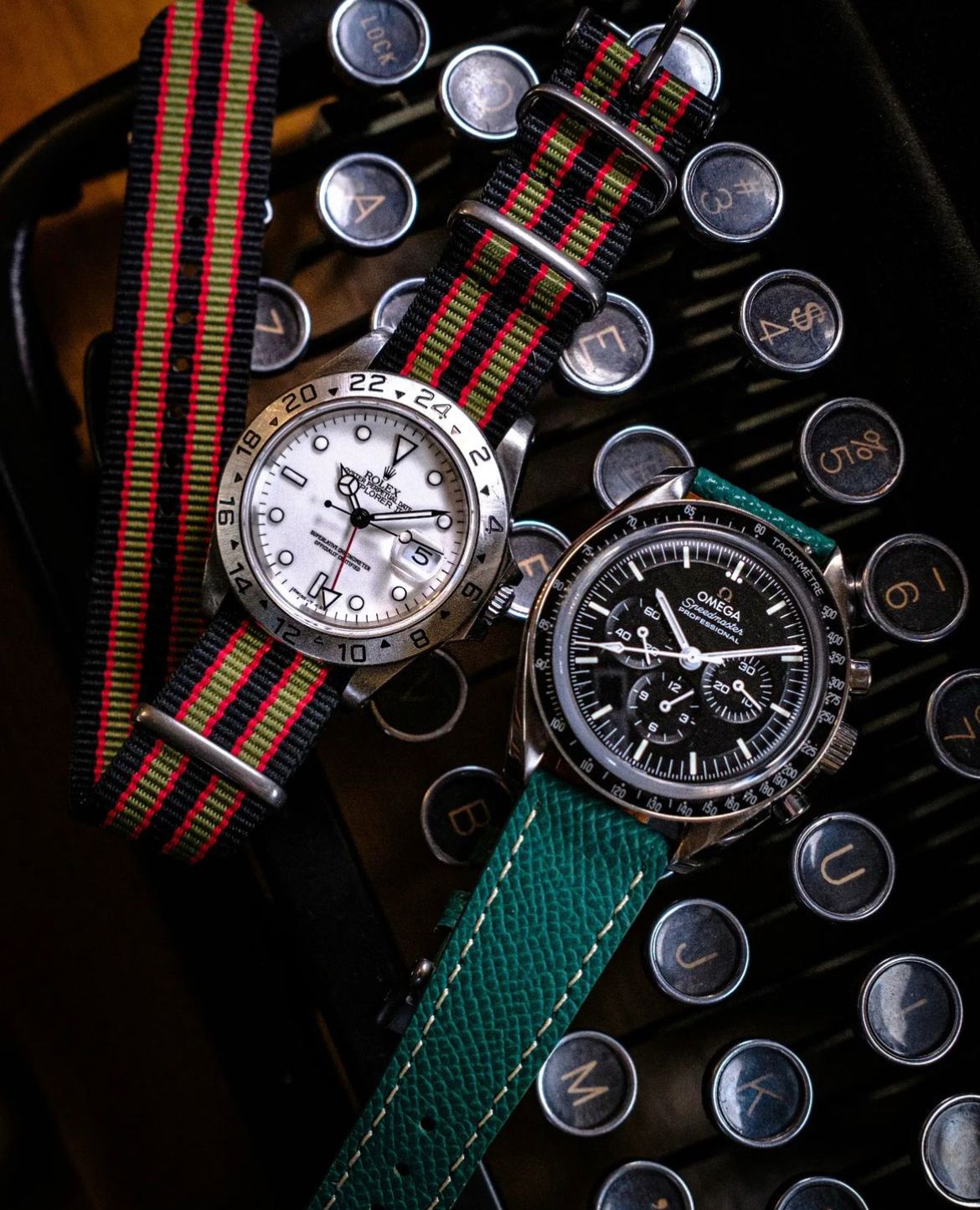Nato Strap - Vintage Bond Black, Red & Green
