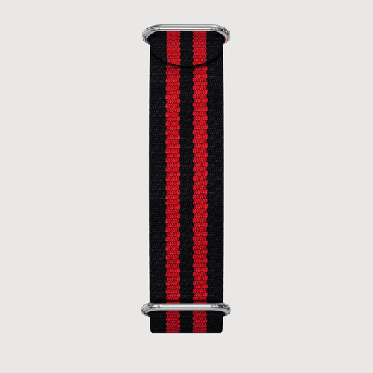 James Bond Black and Red Nato Strap - Sartoriale Straps