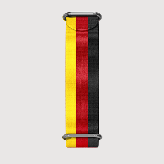 Yellow Red Black Nato Strap - Sartoriale Straps