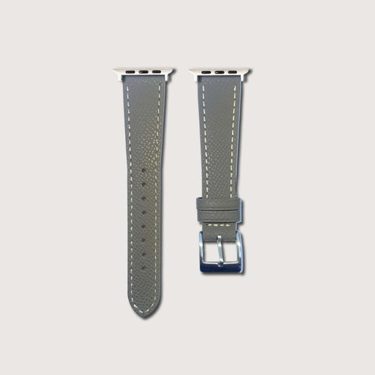 Rhino Grey Epsom Leather Slim Apple Watch Strap