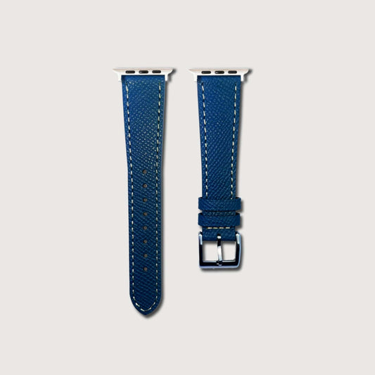 Royal Blue Epsom Leather Slim Apple Watch Strap
