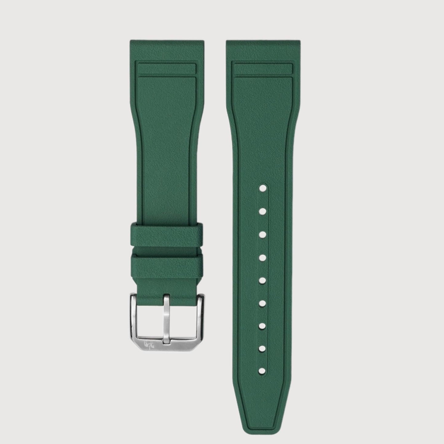 Sartoriale FKM Green Rubber Strap for Tissot PRX Adapter