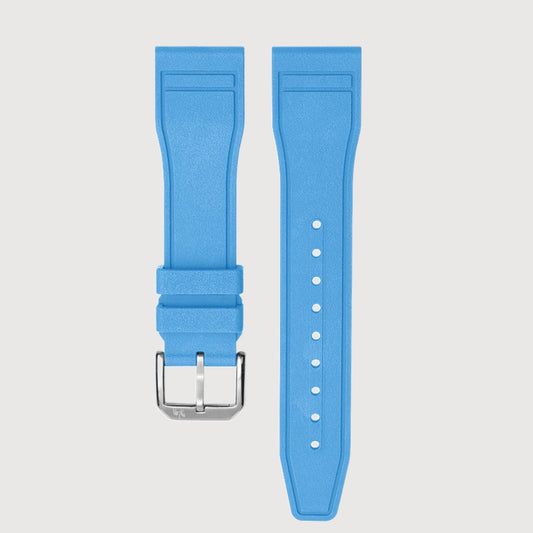 Sartoriale FKM Light Blue Rubber Strap for Tissot PRX Adapter