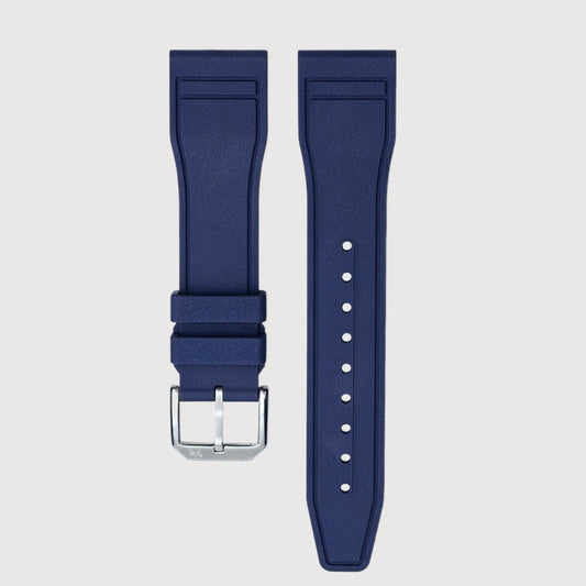 Sartoriale FKM Navy Blue Rubber Strap for Tissot PRX Adapter